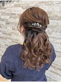 お呼ばれハーフアップ