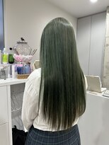 キャンバスアニュー 川崎(canvas anew.) ワンブリーチでグリーンカラー