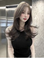ノイズオオサカ 梅田店(NOISM OSAKA) 小顔外ハネミディアムアッシュ20代30代40代くびれミディ韓国ヘ