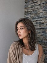 アース 熊本嘉島店(HAIR&MAKE EARTH)&nbsp;大人ハイライトで作る抜け感ミディアムレイヤー