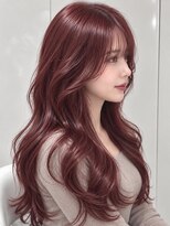 アロン(ALLON)&nbsp;艶めくチェリーレッド × 大人レイヤーロング