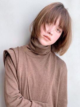 アイティー バイ アルバム 中野店(IT by ALBUM) ワンカールボブ_ローライトスリークボブ厚めバング_7417