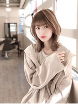 小顔オルチャンヘア（耳かけ毛先パーマイメチェン）