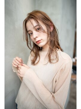 オースティン 錦糸町(AUSTIN) 大人かわいい前髪セシルカットココアブラウンフリンジウェーブ