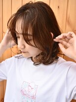 ブゾン(buZon)&nbsp;シースルーバング×毛先カールミディ