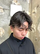 アカ(ACA)&nbsp;スパイラルパーマメンズカットショートヘアメンズパーマ