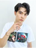 (joemi 新宿)七三メンズヘア アップバング メンズパーマ 近江