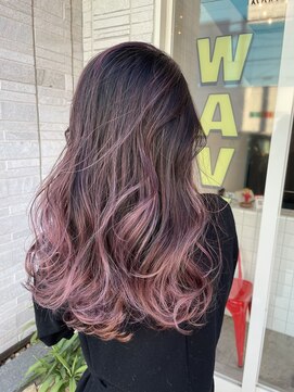 ウェイビー(WAVY) チェリーピンクハイライトxグラデーション