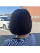 アウラヘアーサロン(aura hair salon)&nbsp;丸っこボブ×レッドバイオレット