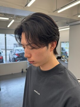 アンドシー(&C.) メンズマッシュ/ニュアンスパーマ/センターパート/カルマパーマ