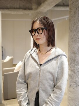 ネロ フタコタマガワ(NERO FUTAKOTAMAGAWA) 【加藤 青空】切りっぱなし × ピンクブラウンカラー