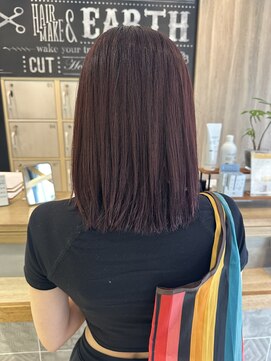 アース 三軒茶屋店(HAIR&MAKE EARTH) 三軒茶屋_レディース_セミロング_ピンク_バイオレット_レッド