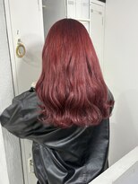 リュンヌ(Lune)&nbsp;チェリーレッドカラー/ブリーチ1回/暖色系/ダブルカラー/YU44