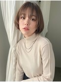 大人可愛い20代30代40代小顔ウルフレイヤーボブ丸みショートボブ