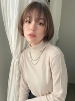 クイーン バイ ノイズ 西院(QUEEN by noism) 大人可愛い20代30代40代小顔ウルフレイヤーボブ丸みショートボブ