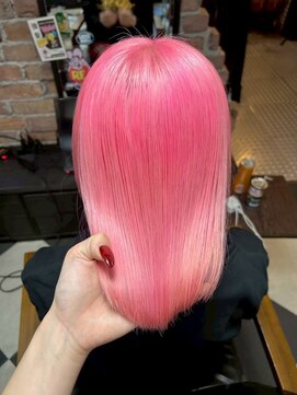 【心斎橋カラー】ピンク　ボブ