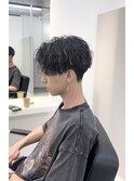 ツイスパ　メンズ　センターパート