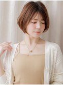 美髪アプリコットオレンジマッシュショートボブZ浦和30代40代