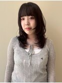 レイヤーカット 顔周りレイヤー フルバング 前髪カット 20代