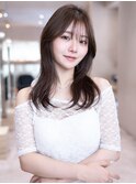 韓国レイヤー顔周りカット透明感カラー髪質改善艶髪シースルー