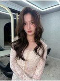【柿本真優】大人色気hair/前髪なし/かきあげhair/ブラウン