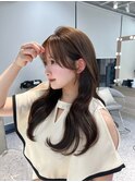 縮毛矯正/髪質改善/ミディアムレイヤー/酸性ストレート/透明感