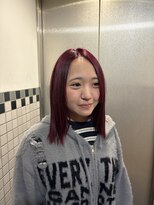 リエート 四条河原町(Lieto) 髪質改善ワインレッドブリーチオンカラー学割10代20代