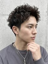 ヘッドストック(HEAD STOCK) メンズツーブロックアップバングアクティブショートラフパーマ
