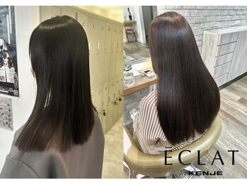 エクラバイケンジ(ECLAT byKENJE)の写真/大人女性のお悩み解決！髪質改善カラーで上品な艶。ダメージレス施術で美しさ際立つ☆
