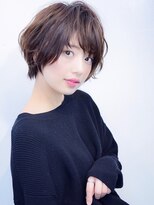 ラウンジ モリオ イケブクロ(Lounge MORIO Ikebukuro) 【morio池袋】大人かわいい斜めバング小顔エッジショート#