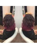 アフ(ahu) 毛先カラー