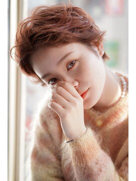 オラ ボーテ(Aura Beaute) 『Aura Beaute京都』 可愛い ベリーショート キャロットオレンジ