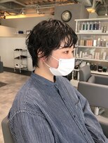 カフ(CAF)&nbsp;CAF FUKO 黒髪マッシュショート/ニュアンスパーマ/大阪/心斎橋