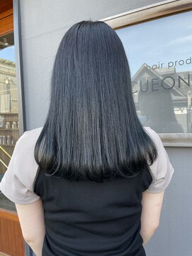 キュオンシア(CUEON. ciea) ロング×艶髪×ブルーブラック