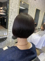 アローズ 久留米店(arose)&nbsp;大人可愛い小顔前下がりワンサイドショートボブカット20代30代