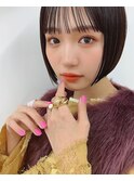 20代30代40代丸みショートボブマッシュ前下がりレイヤー