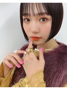 サンドシーン(sand scene) 20代30代40代丸みショートボブマッシュ前下がりレイヤー