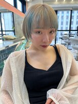 ロンドルーチェ 心斎橋(Lond luce)&nbsp;ダークアッシュ/ミディアムレイヤーカット［髪質改善/縮毛矯正］