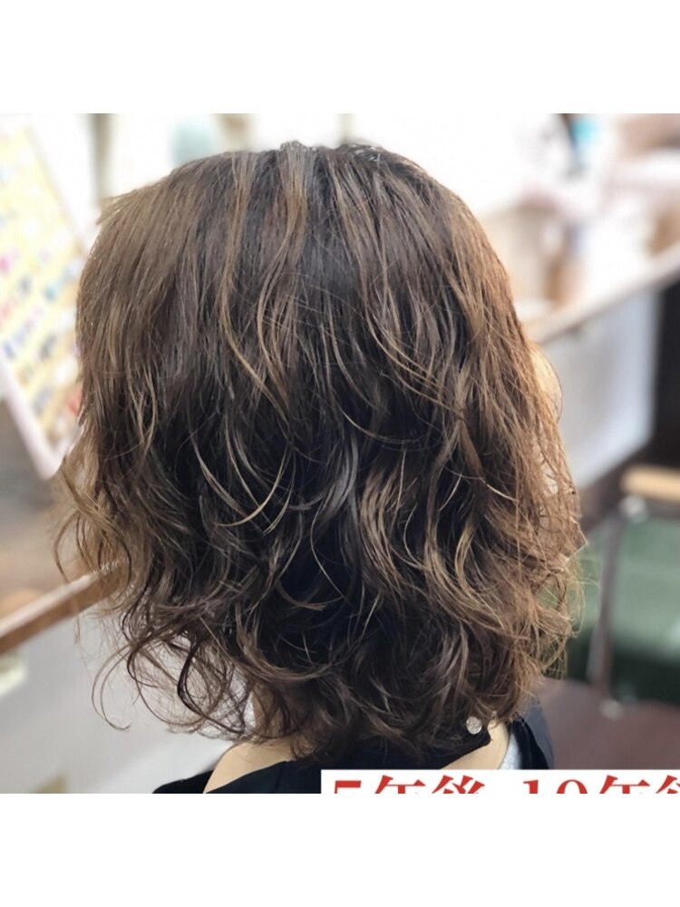 エアウェーブ（形状記憶パーマ）で作るゆるふわウェーブ：L190912109 