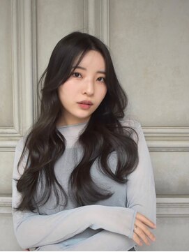 ナンバー アンフィール 渋谷(N° anfeel) 丸型卵形ベース逆三角ロング美髪ピンクブラウン髪質改善縮毛矯正