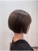 丸みショートボブ|アッシュカラー/ウル艶トリートメント