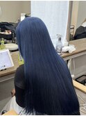 【ネイビーブルー/小顔に見えるワンレン】しまゆー