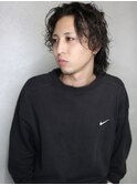 天神【BIRTH】ニュアンスパーマウェーブミディアムウルフ20代