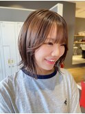 顔周りくびれレイヤーボブ