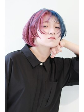ステラ ヘア デザイン サロン(STELLA hair design salon) ボブレイヤーカット ブリーチ ツートーンカラー S