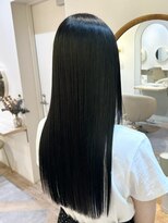 アンド ラ ブランシュ(&.La Blanche)&nbsp;暗めカラー/ミディアムヘア/デザインカラー/縮毛矯正