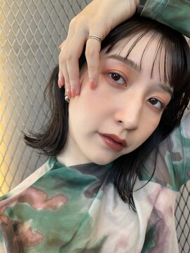 スリー バイ ベルベット 博多(THREE... by velvet) ダークチョコレートカラー/ダブルカラー/髪質改善/オージュア