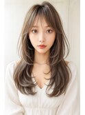 韓国風ざくざくレイヤー×羽エクステ