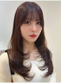韓国風レイヤーカット髪質改善ダブルカラーハッシュカット