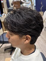 ハッシュタグネイビー 仙台駅前店(#NAVY) フェザーパーマフェザーショート仙台美容室アイロンセット波巻き